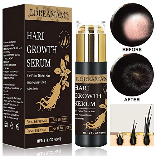 Product Cover Hair Growth Serum, Anti-Hair Loss Serum, Strengthen Hair Roots Thickening, Promote Hair Growth Regrowth Product for Men and Women 
