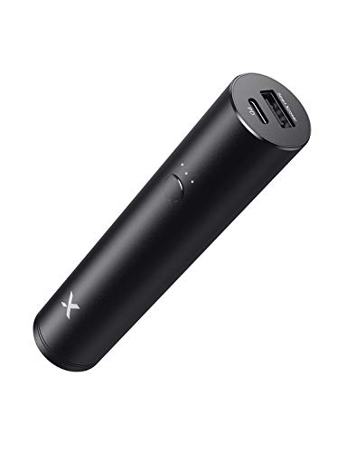 Product Cover Xcentz 5000 Portable Charger, Fast Charging (PD & QC 3.0) Dual Output External Battery, Small Compact 5000mAh Power Bank with Flashlight, Phone Charger for iPhone, Samsung Galaxy, Pixel & More, Black