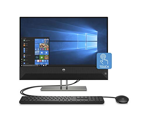 Product Cover HP 4NN56AA#ABA Pavilion 24-Inch All-in-One Computer, Intel Core i5-9400T, 12 GB RAM, 512 GB Solid State Drive, Windows 10 (24-Xa0032, Black)