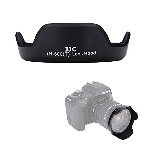Product Cover JJC EW-60C Dedicated Reversible Lens Hood Shade for Canon EOS Rebel T7 T6 T5 T4i T3i T2i Camera with Kit Lens Canon EF-S 18-55mm f/3.5-5.6 is II,Replace OEM Canon EW-60C Lens Hood