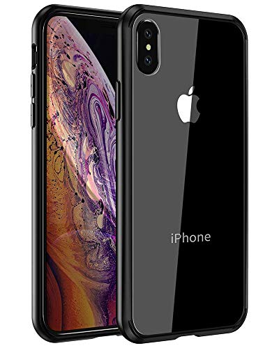 Product Cover Mkeke Compatible with iPhone Xs Case,iPhone X Case,Clear Anti-Scratch Shock Absorption Cover Black Case for iPhone Xs/X
