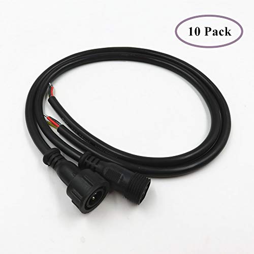 Product Cover 10 Pairs 3 Core Black Pigtail Waterproof Ray Wu Connector for LED Smart Pixel Lights