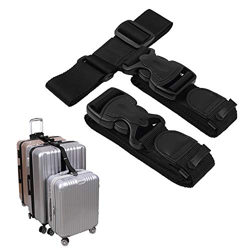 Product Cover Luggage Connector Straps,Add a Bag Suitcase Strap Belt,Luggage Clip Link,Multi Adjustable 1.5