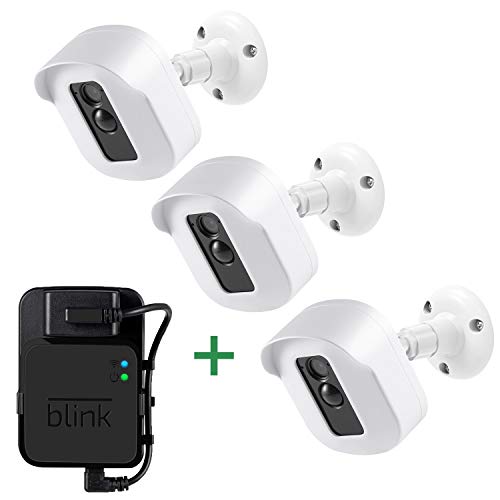 Product Cover Blink XT2 Wall Mount Bracket,3 Pack Full Weather Proof Housing/Mount with Blink Sync Module Outlet Mount for Blink XT2/XT Home Security System Indoor Outdoor(White)