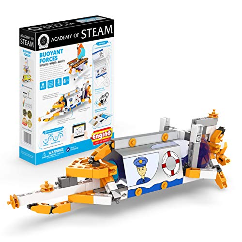 Product Cover Engino - Academy of Steam Toys | Buoyant Forces: Buoyancy, Weight & Density - STEM Building Toy with Learning Activities & Experiments (4 Model Options)