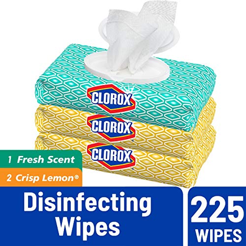 Product Cover Clorox Disinfecting Bleach Free Cleaning Wipes, Fresh Scent & Lemon Fresh, 225Count