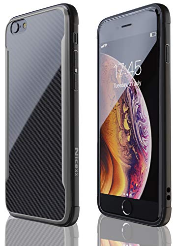 Product Cover Nicexx iPhone 6 Case | iPhone 6S Case | Shockproof | 12ft. Drop Tested | Carbon Fiber Case | Lightweight | Scratch Resistant | Compatible with Apple iPhone 6/6S - Black