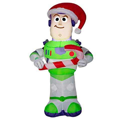 Product Cover Gemmy 3.5 Foot Toy Story Buzz Lightyear Airblown Inflatable with Candy Cane