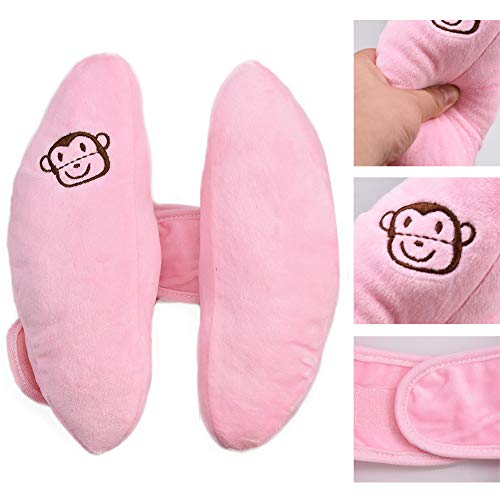 Product Cover Angzhili Baby Car Seat Head Support Stroller Safety Pillow,Bay Soft Head Neck Support, Banana U-Shape Children Travel Headrest Head Protection Pillow(Pink)