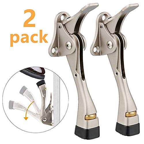 Product Cover Gotega Door Stopper, 2 Packs Kickdown Door Stop with One Touch Adjustable Height and Rubber Tip 4 Inches, Door Stops