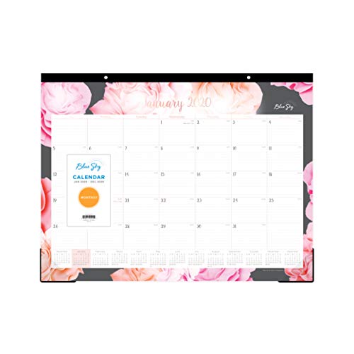 Product Cover Blue Sky 2020 Monthly Desk Pad Calendar, Two-Hole Punched, Ruled Blocks, 22