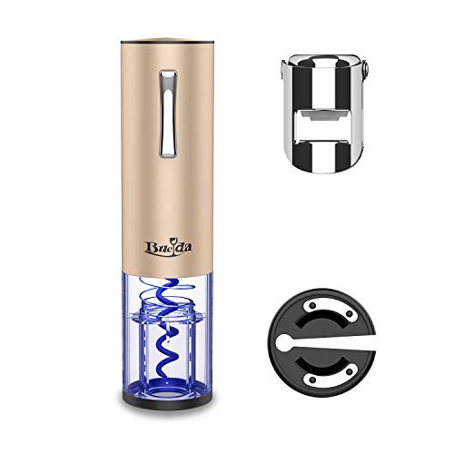 Product Cover CRMPro Electric Wine Opener, Bottle opener professional, automatically Wine Opener, Stainless Steel Electric Corkscrew, Cordless Wine Bottle Opener Set with Foil Cutter and Rechargeable Lithium Battery, Gold