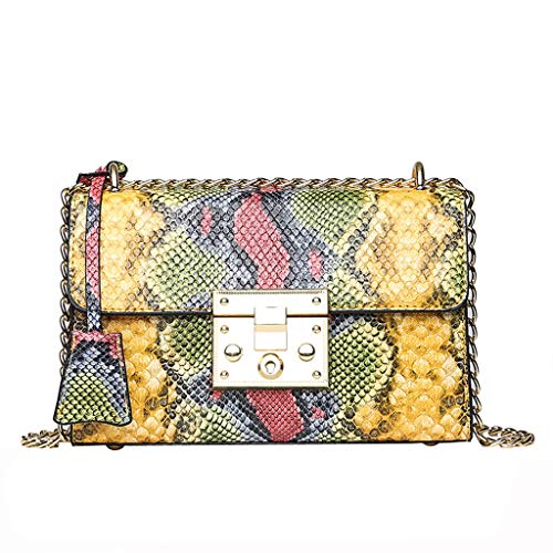Product Cover FGDJEE Chain Purse Snakeskin Crossbody Bags Snake Purse Handbags Leather Wallet