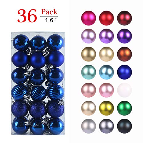 Product Cover GameXcel Christmas Balls Ornaments for Xmas Tree - Shatterproof Christmas Tree Decorations Large Hanging Ball Blue 1.6