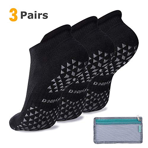 Product Cover Grip Socks for Pilates, Hospital, Barre, Non Slip Yoga Socks for Women & Men, Ankle Cut, Cushioned, Anti skid, Home Slipper Socks