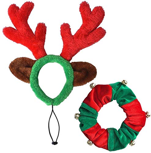 Product Cover PUPTECK Christmas Reindeer Antlers Headband Dog Costumes Accessories