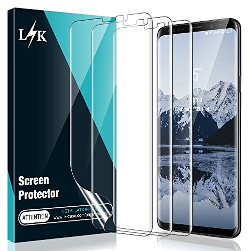 Product Cover [3 Pack] L K Screen Protector for Samsung Galaxy S9 Plus, [Self Healing] [Full Coverage] [Case Friendly] HD Effect Flexible Film