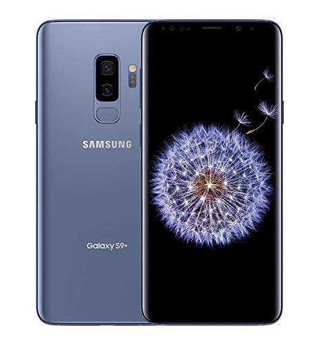 Product Cover Samsung Galaxy S9+ G965U GSM Unlocked Smartphone - Coral Blue (Renewed)