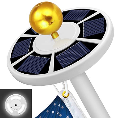 Product Cover MOICO Solar Flag Pole Light, 42 Super-Bright Solar Powered LED Flagpole Light, Waterproof Solar Light for in-Ground Poles 15-20 Foot, Energy Saving LEDs, Auto On/Off Night Lighting