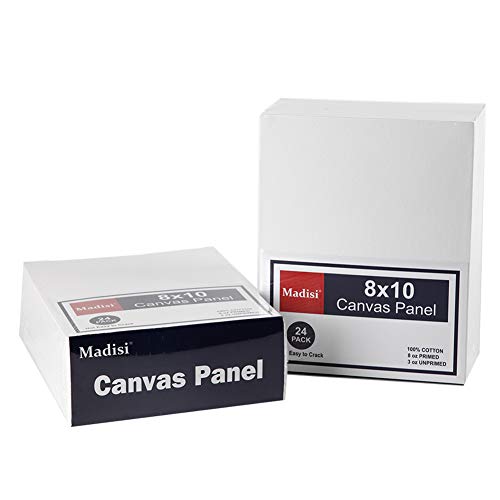 Product Cover Madisi Painting Canvas Panels 48 Pack, 8X10, Classroom Value Pack Art Canvas