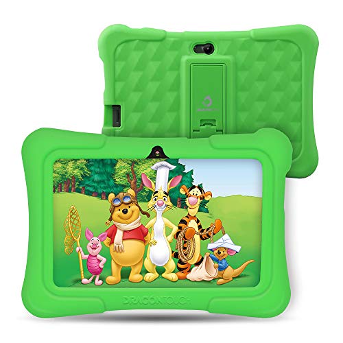 Product Cover Dragon Touch Y88X Pro 7 inch Kids Tablets with Disney Story Contents, 2GB RAM 16GB ROM, Android 9.0 Tablets, Kidoz Pre-Installed WiFi Android Tablet, Kid-Proof Case, Green
