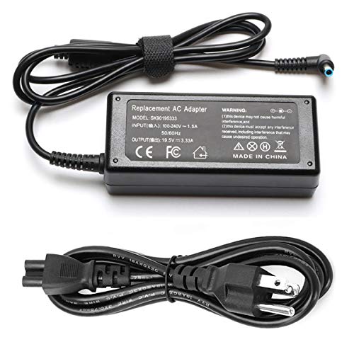 Product Cover 65W AC Adapter Laptop Charger Compatible for HP Envy 13 15 17 X360 15-1039wm 15-1033wm 15-w117cl 15-w237cl 15m-cn0011dx 15m-bp111dx 15m-bq121dx 17m-bw0013dx Laptop Notebook PC Power Supply Cord