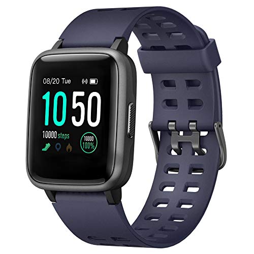 Product Cover YAMAY Smart Watch for Android and iOS Phone IP68 Waterproof, Fitness Tracker Watch with Heart Rate Monitor Step Sleep Tracker, Smartwatch Compatible with iPhone Samsung, Watch for Men Women Blue