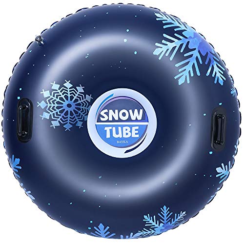 Product Cover BAYKA Snow Tube for Winter Fun, Inflatable 47 Inch Heavy Duty Snow Sleds for Youngsters and Adults, Sturdy Sledding Tubes, Easy to Grip Handles, Carrying Bag Included
