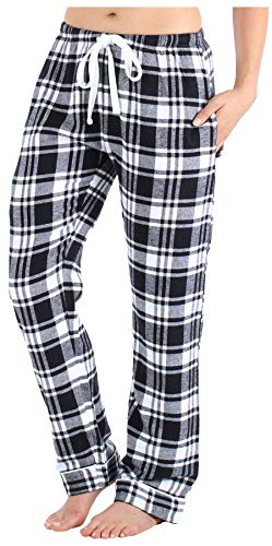 Product Cover Frankie & Johnny Women's Cotton Flannel Plaid Pajama Sleep Pants with Pockets