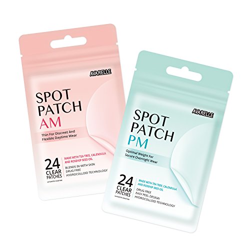 Product Cover Acne Spot Patch AM+PM Daytime Absorbing Cover Patch Hydrocolloid, Tea Tree Calendula, Rosehip Seed Oil (AM+PM / 48 PATCHES)