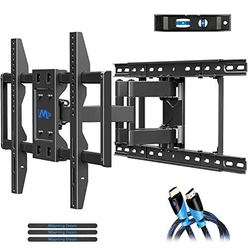 Product Cover Mounting Dream TV Wall Mounts TV Bracket for 42-70 Inch TVs, Premium TV Mount, Full Motion TV Wall Mount with Articulating Arms, Max VESA 600x400mm and 100 LBS, Fits 16