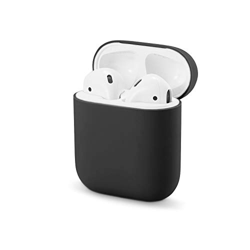 Product Cover Airpods Case Wireless Airpods Charging case & Protective Silicone Skin Cover Case & Shock Proof Soft Skin for Apple Airpods 2 &1(Black)