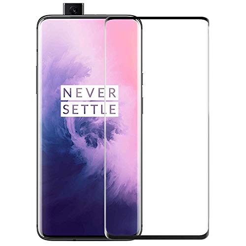 Product Cover SPARKLING TRENDS® Tempered Glass for OnePlus-7-Pro (Black) Edge to Edge Full Glue Full Screen Coverage with easy installation kit (Black, 1)