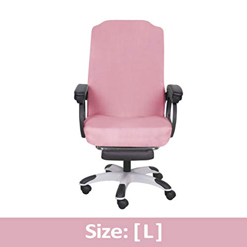 Product Cover SARAFLORA Pink Office Chair Covers Stretch Washable Computer Chair Slipcovers for Universal Rotating Boss Chair Large Size