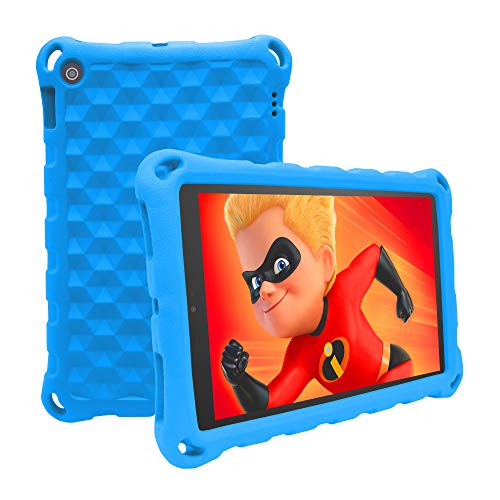 Product Cover 2019 New Fire 7 Tablet Case,(Compatible with 5th Generation, 2015 Release/7th Generation, 2017 Release/9th Generation, 2019 Release), Light Weight Kids Shock Proof Cover for Fire 7 Tablet(New Blue)