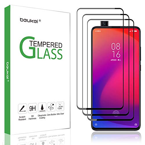 Product Cover (3-Pack) Beukei for Xiaomi Mi 9T / Xiaomi Mi 9T Pro Screen Protector Tempered Glass,Glass with 9H Hardness,with Lifetime Replacement Warranty