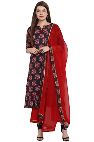 Product Cover Janasya Indian Tunic Tops Crepe Kurti Set for Women