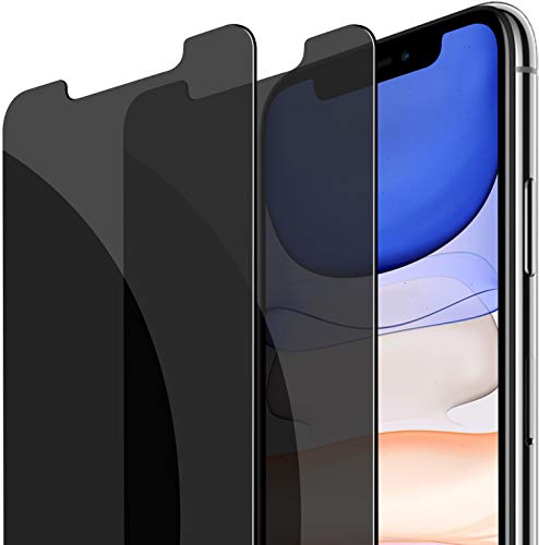 Product Cover Fotbor Compatible with iPhone XR/iPhone 11 Screen Protector Privacy Tempered Glass Film, Anti Spy/Scratch Easy Install Case Friendly 6.1 Inch 2 Pack
