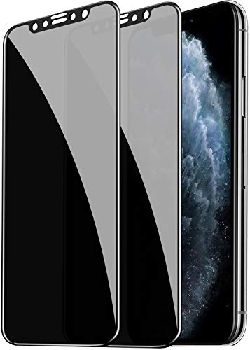 Product Cover Fotbor Compatible with iPhone Xs Max/iPhone 11 Pro Max Screen Protector Privacy Tempered Glass Film, Anti Spy/Scratch Full Coverage 6.5 Inch, 2 Pack
