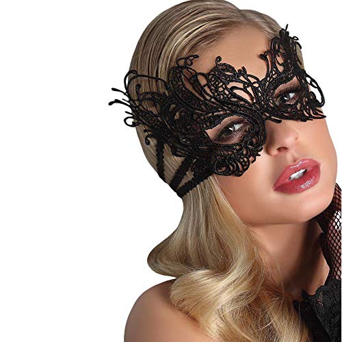 Product Cover Lace Masquerade Mask Elastic,Fit for Adult,Soft Gentle Material,Specially for Costume,Thememed Party Black
