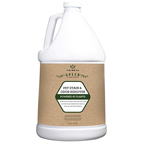 Product Cover TriNova Natural Pet Stain and Odor Remover Eliminator - Advanced Enzyme Cleaner Spray - Remove Old & New Pet Stains & Smells for Dogs & Cats - All-Surface Safe - 1 Gallon