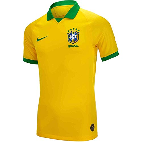 Product Cover Nike Men's Brazil Home Soccer Jersey 2019-20 (Yellow) (XL)