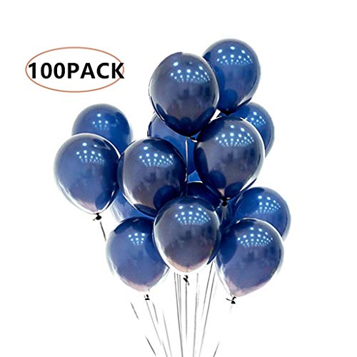 Product Cover Navy Blue Balloons 100 pcs Party Balloons for Celebration Festival Party Wedding Baby Shower Decorations (10 inch)
