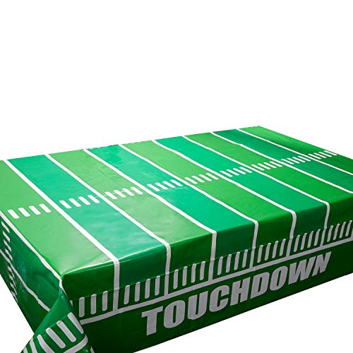 Product Cover Football Tablecloth 3 Pack for Football Party Games Decoration 54 X 108Inch Touchdown Tablecover Football decorations