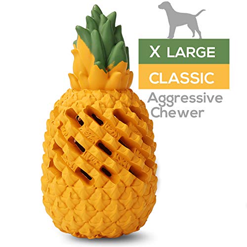 Product Cover M.C.works Pineapple Dog Chew Toys for Aggressive Chewer, Tough Dog Dental Chews Toy, Indestructible Dog Toys for Large Dogs, Puppy Chew Toys Food Grade.