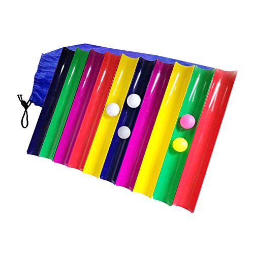 Product Cover XJunion Team Building Activities Pipeline Kit Group Games,Incentive Youth Sports Team Activities (10 Half- Pipe, 3 Golf Ball, 2 Table Tennis Ball, 1 Storage Bag)