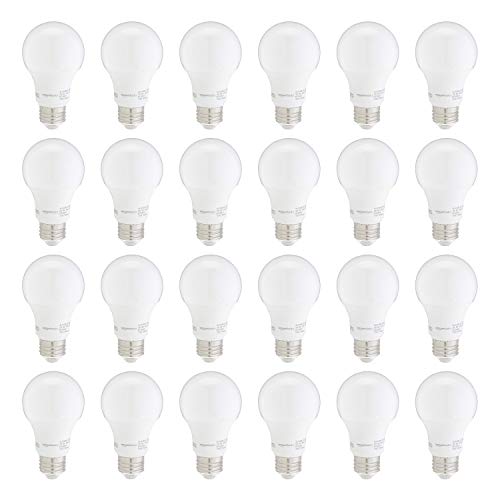 Product Cover AmazonBasics 60W Equivalent, Daylight, Non-Dimmable, 10,000 Hour Lifetime, A19 LED Light Bulb | 24-Pack