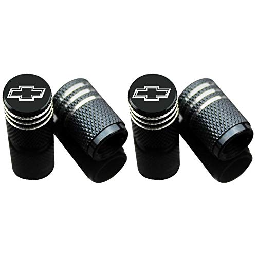 Product Cover EVPRO Valve Stem Caps Tire Decorative Accessories Black 4 Pack Fit for Chevy