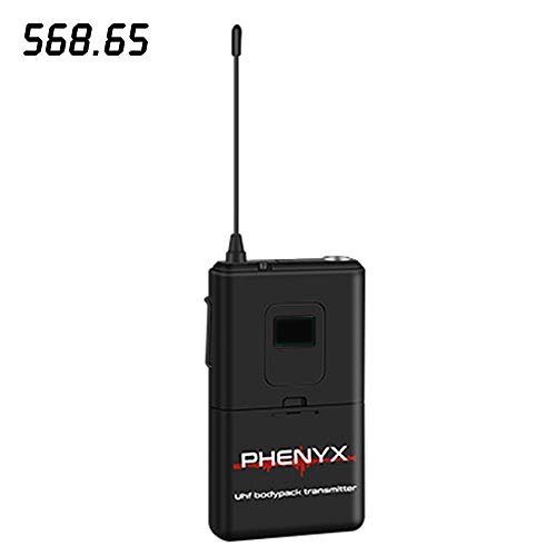 Product Cover Phenyx Pro Wireless BodyPack Transmitter Compatible With Receiver PTU-5000， Frequency 568.65 (Black)