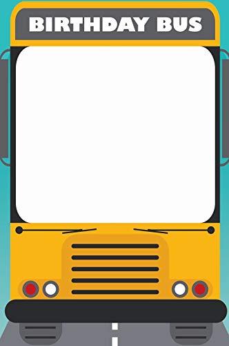 Product Cover Magic School Bus Birthday Photo Booth Prop Sizes 36x24, Back to School, School Supplies, Selfie Frame, School Party, Yellow School Bus, Selfie Props,Wheels On The Bus,Birthday Decorations